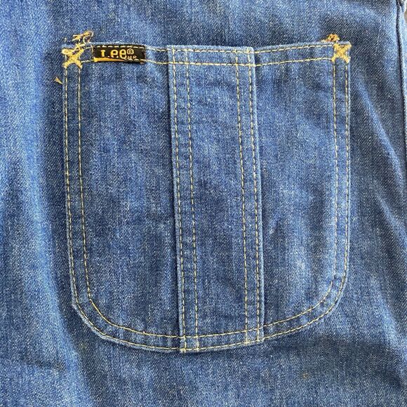 Vintage 70s Lee Jeans Mens Union Tag Straight Leg 36x28 Medium Wash - Picture 3 of 10